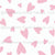 Valentines tossed hearts – hand drawn hearts coordinate - white dusty pink Image