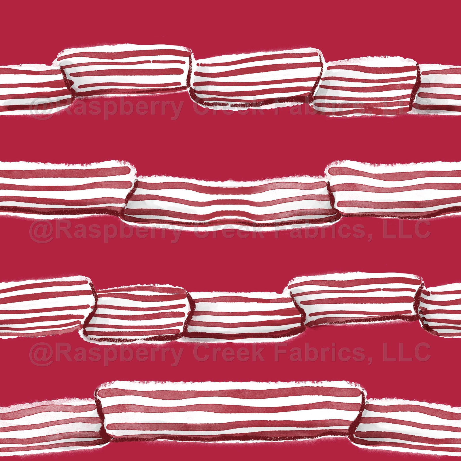 Striped Ribbon Stripe on Red