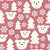 Polar Bear Snowy Forest in Dark Dusty Pink Image