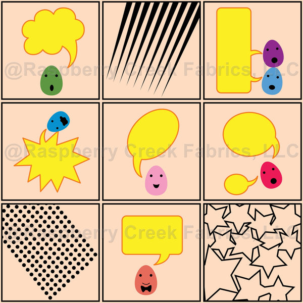 Whimsical Comic Strip Panel Collection Featuring Expressive Egg Charac ...