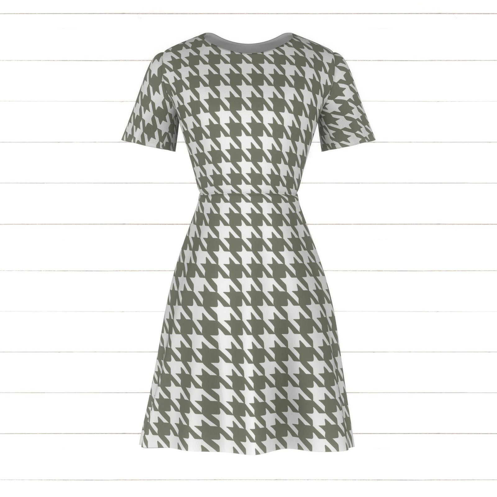 Wild Love Houndstooth Green