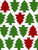 Christmas Trees Pattern, Pine Trees, Green and Red, White Background Image