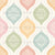 Pastel Rainbow and Cream Vintage Christmas Ornaments Navy Ogee Dots Image
