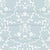 Delicate Stamped Damask, White on Grey Blue Image