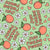 Just F-ing Peachy Sarcastic Sweary Floral in Soft Green Image