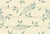 Leaves in Motion Sage Green Leaves on Cream Botanical, Daffodil Flight by Cape Fear Quiltery Image