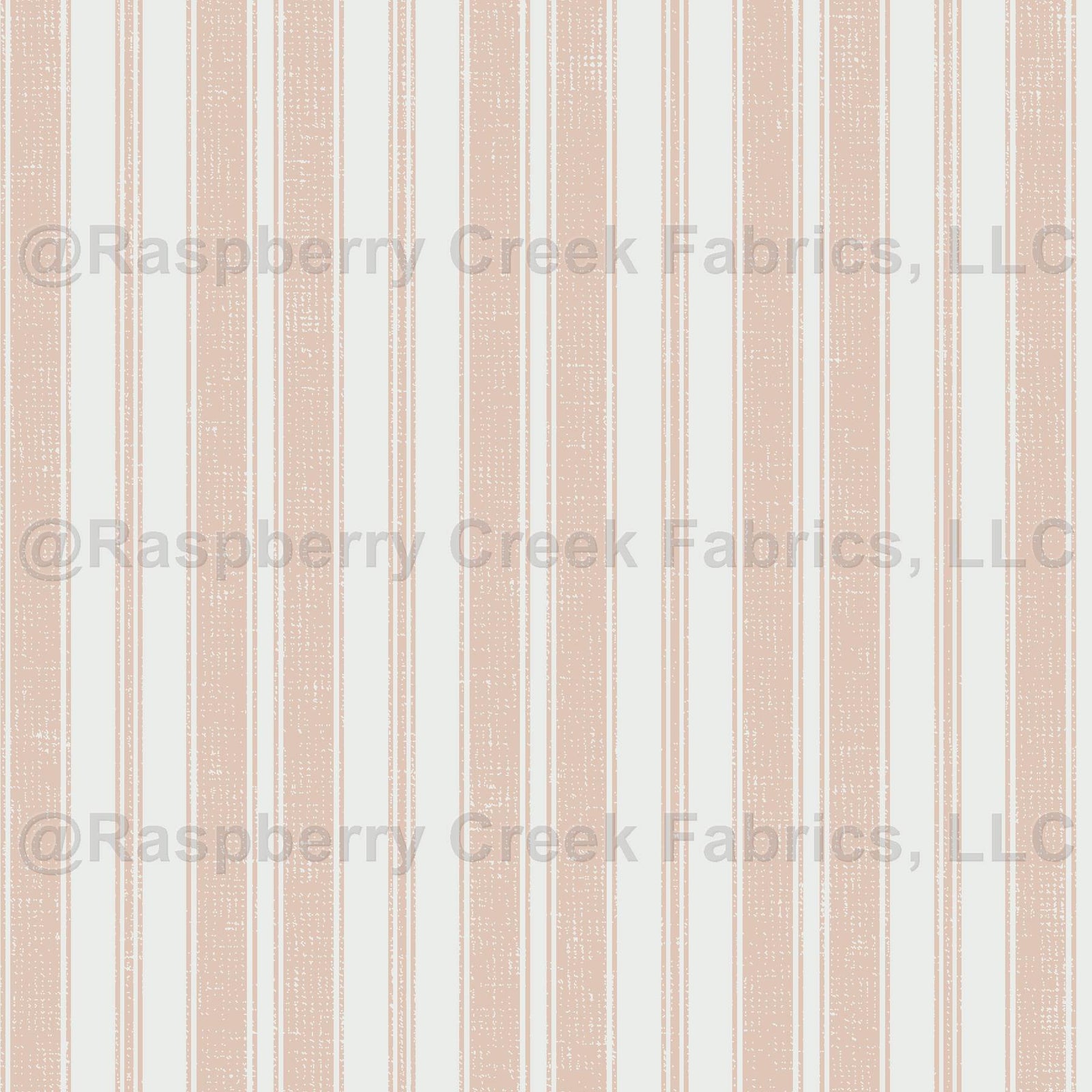 Ticking Tweed Twill Woollen Striped Texture in Pale Pink and Ivory