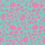 Cute autumn pumpkins and leaves  - a playful autumnal aesthetic print in pink and teal (part of the 