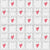 Triple hearts outlined windowpane checkerboard filled with single heart in hand-drawn lineart – love leverage collection – white pink-orange black – Fun modern twist on the classic checkerboard in a valentines color palette. Spread some love. Image