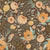 Hand Painted Boho Watercolor Floral in Peach, Mint, and Sage on Brown Image