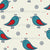 children babies folk red, blue and white  little birds Image