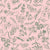 Wildflowers Line Art Green lines on pink background. Wildflowers Line Art Collection Image