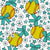 Softball Daisy Floral with Bows and Stars in Turquoise Image