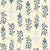 Blue Teal linear leaf branches two directional on a beige background Image