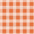 Gingham Plaid Check Soft White on Burnt Orange Classic Retro Blender Image