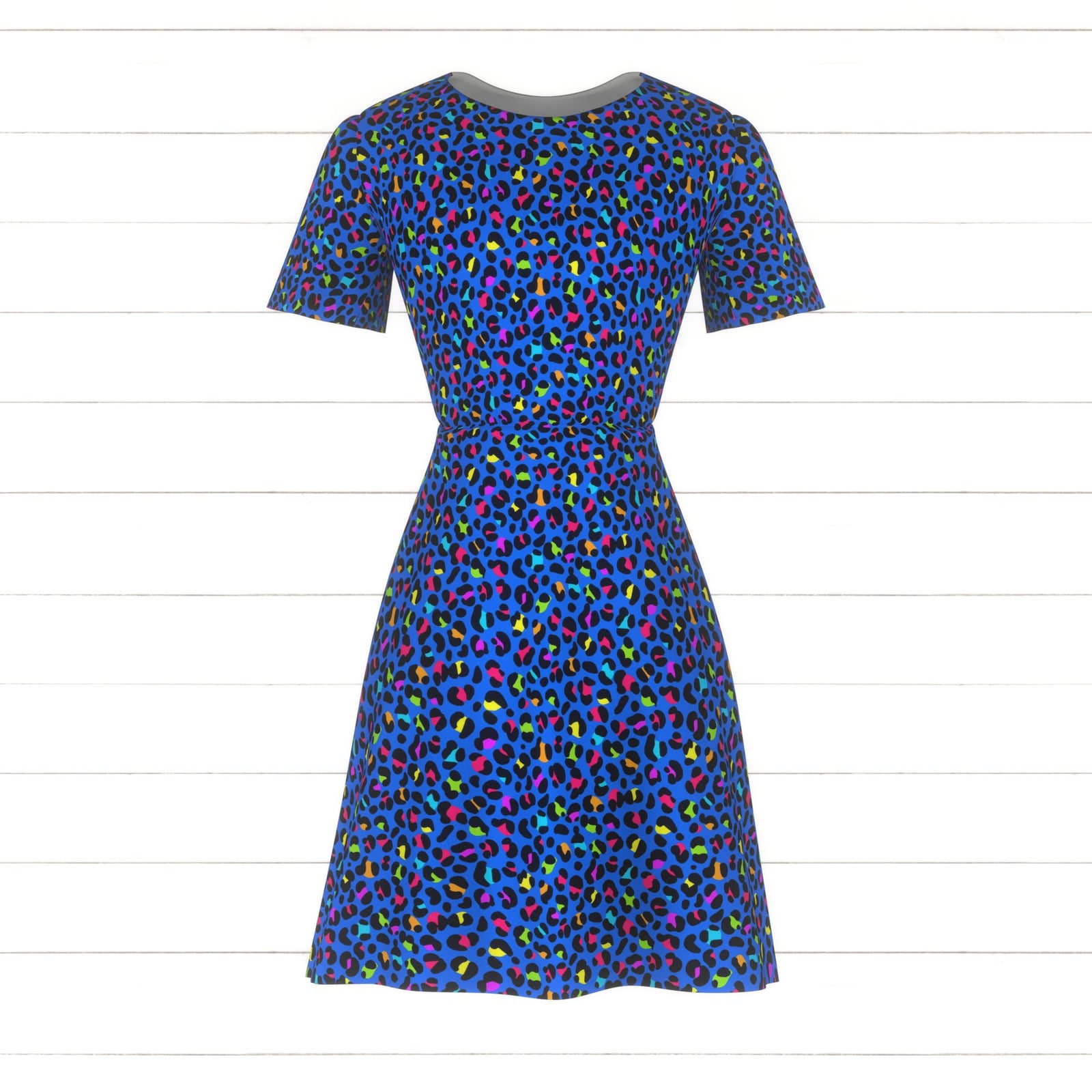 Cheetah Blue, Neon Moon Collection by Krystal Winn Design