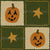Vintage Jack O' Lantern and Stars Patchwork Check in Olive Green Image