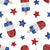 4th of July Patriotic Popsicles on White Image