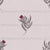Pink Thistle Botanical Tossed Floral Oyster Pink Linen Texture Image