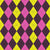 Argyle Pattern, Purple Pink Yellow, Black Stitching Image