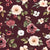 Blush Pink and Red Watercolor Flowers on Maroon Image