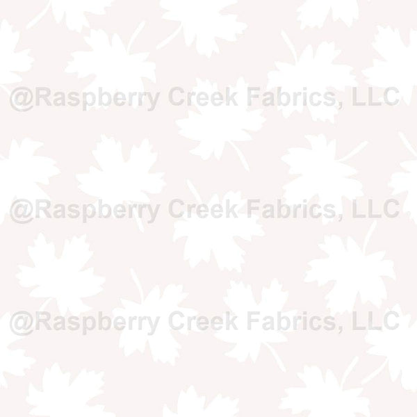 Maple Leaves White 2: tone on tone white maple leaves - Raspberry Creek ...
