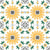 Sunflower Cement Tile (white) | Sunflower Fields Image