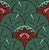 Water Lily Scallops Jungle Tones Burgundy Red and Dusty Pink Image