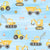 Watercolor Construction Trucks Kids Vehicles Brush Stroke Blue Image