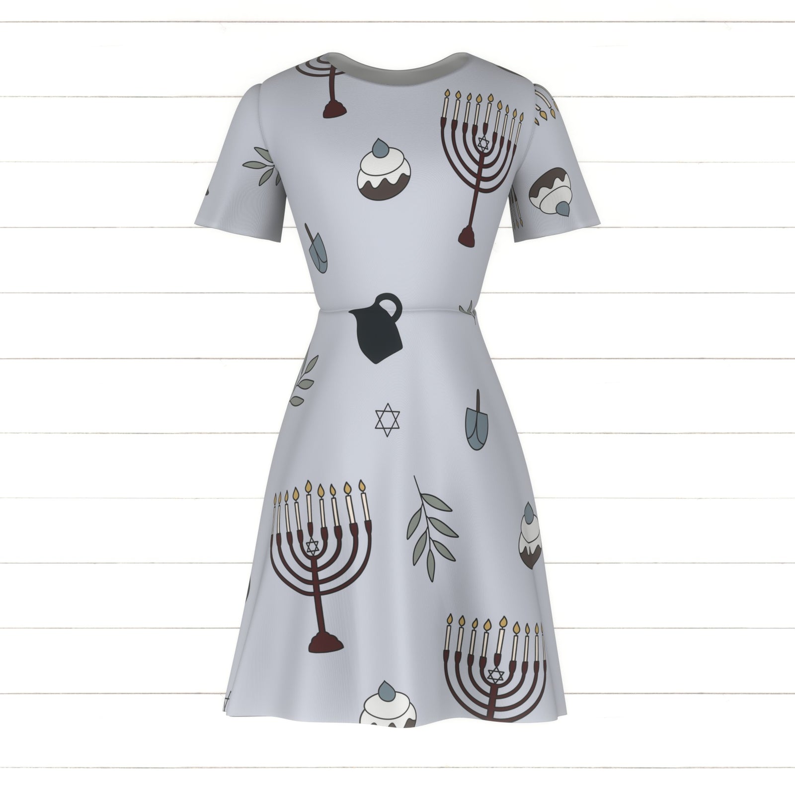 Chanukah/Hannukah Design with Soft Blue Background