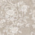 Romantic wallpaper in taupe and white, floral design, cottage style, farmhouse decor, traditional home Image