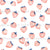 Sweet Pink Watercolor Strawberries on White Image