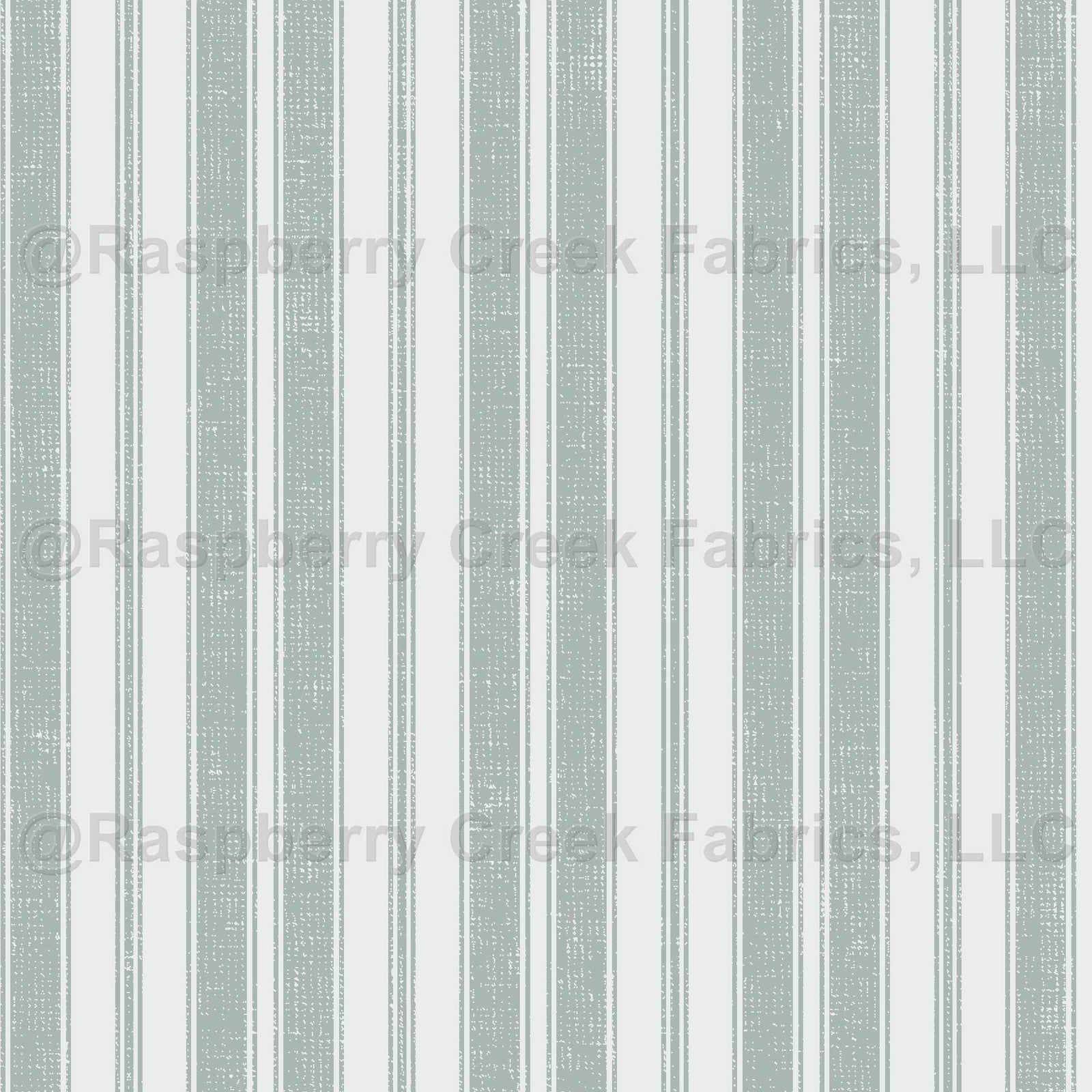 Ticking Tweed Twill Woollen Striped Texture in Duck Egg and Ivory