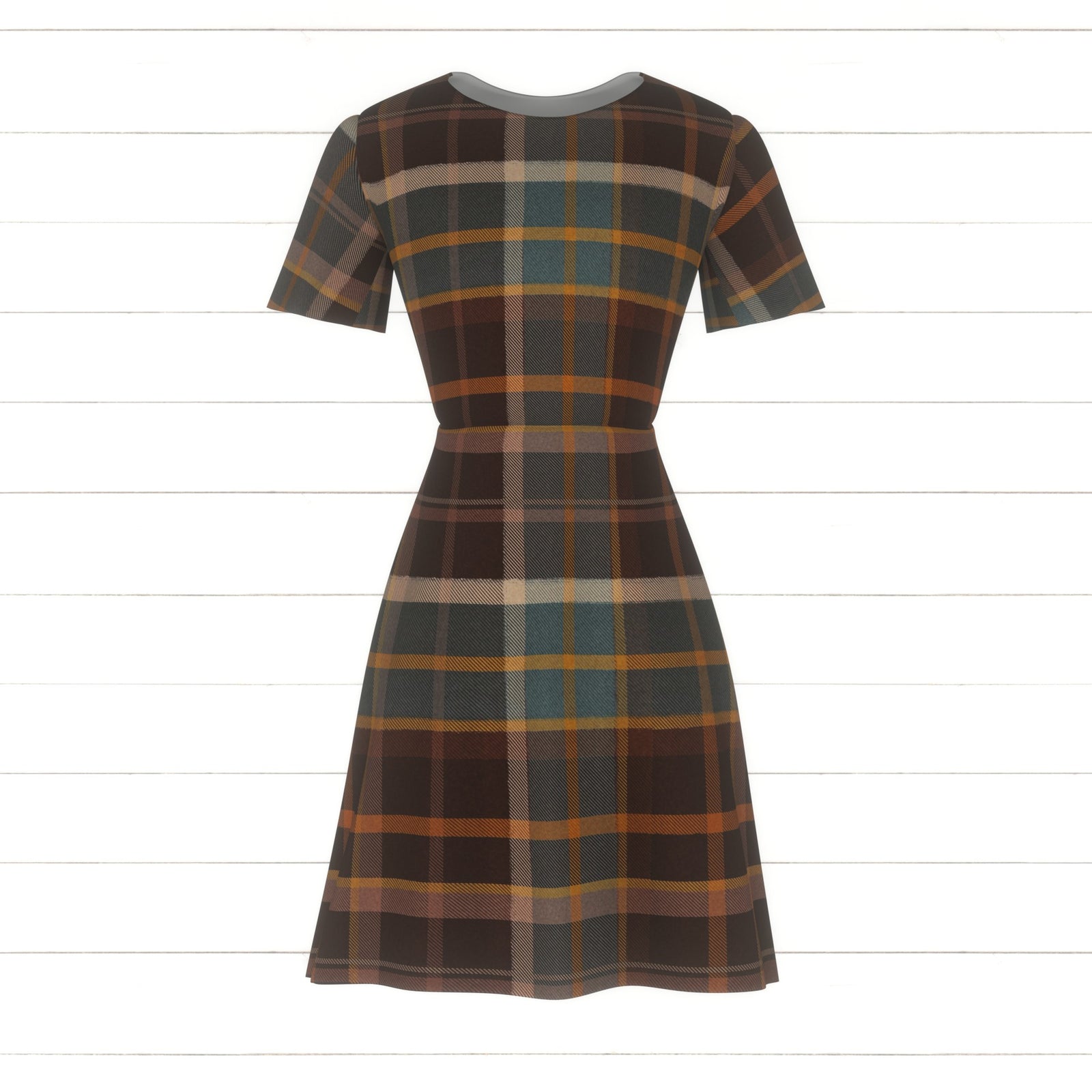 Cozy Fall Flannel Plaid in Multicolored Walnut