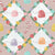 Gumdrops and garland, gumdrops, candy, gingerbread, brown, yellow, red, lattice, checker, candy cane, Christmas, holiday, pink, green, whimsical, watercolor, girls, women, kids Image