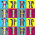 Pop Art Espresso Pot on Blue Yellow Green and Purple Image