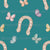 Horseshoes And Butterflies On Teal | Unicorns & Rainbows Collection By JuneyB Design Image