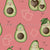 Avocado and Toast With Hearts | Avocado Pattern Background Color Rose Image