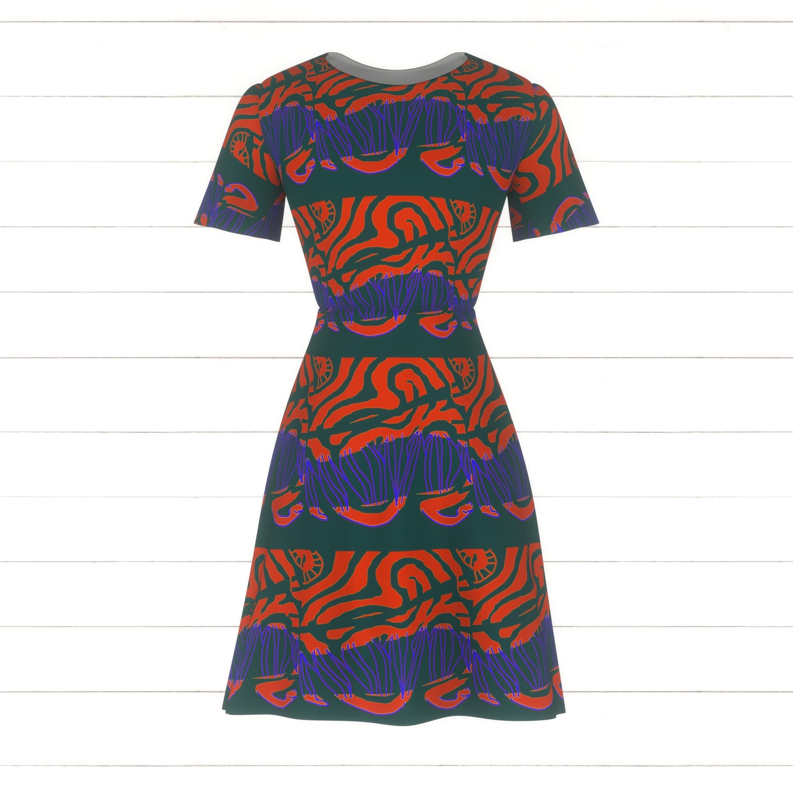 Mazipoodles Kente Savannah Sunshine- Green Orange Purple
