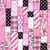 Patchwork style print. Multicolor pink Image