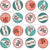 1950s Colorful Non-Directional Soda Bottlecaps Image