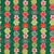 Horizontal stripes of Christmas candy-looking flowers of red, greens, and platinum white using tangle-style art on a green background. Image