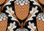 Acorn - rusty Orange, Black and White - Black Forest Collection Image