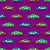 Colorful Toy Pixelated Video Game Cars on Purple Wallpaper Image