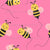 Flying Buzzing Bees Pink Image