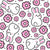 Easter Bunnies and Flowers Pink Image