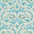 French Country Medallion Ogee Ocean Turquoise Modern Damask Moroccan Tile Image