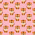 Cute Cartoon Baby Tiger on Pink Wallpaper Image