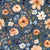 Farm and Meadow Farmhouse Country Watercolor Floral on Country Blue Image