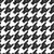 Houndstooth with Rock Hand in Black and White Image